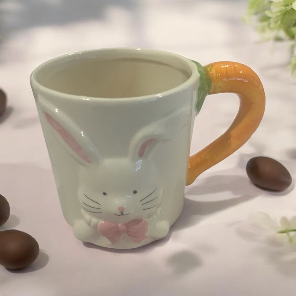 Charming Bunny Mug with Orange Handle